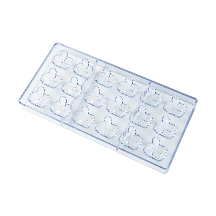 Restaurantware Pastry Tek 18-Compartment Clear Thumbs Up Candy & Chocolate Molds, Polycarbonate - Restaurant Equipment and Smallwares - Canadian Distribution
