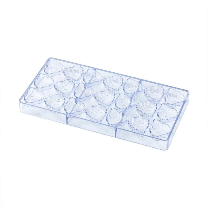 Restaurantware Pastry Tek 21-Compartment Clear Leaf Candy & Chocolate Molds, Polycarbonate - Restaurant Equipment and Smallwares - Canadian Distribution