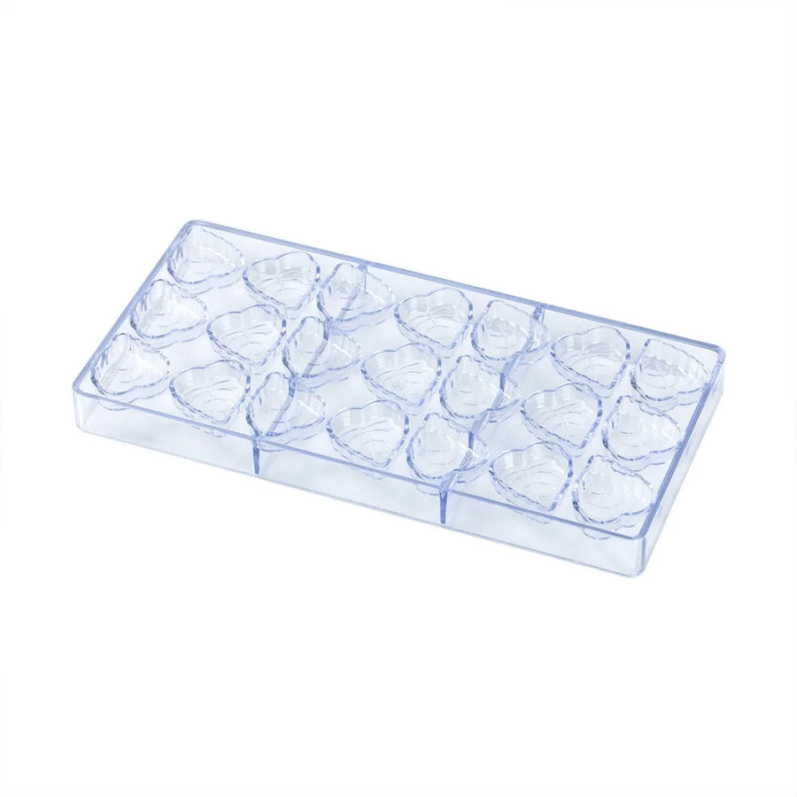 Restaurantware Pastry Tek 21-Compartment Clear Leaf Candy & Chocolate Molds, Polycarbonate - Restaurant Equipment and Smallwares - Canadian Distribution