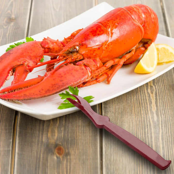 Restaurantware 7.5In Red Plastic Seafood Sheller Forks, 2 Prong - 10 Units/Each, 10 Eaches/Case - Restaurant Equipment and Smallwares - Canadian Distribution - Ships Free Within Canada on Orders Above CAD $199