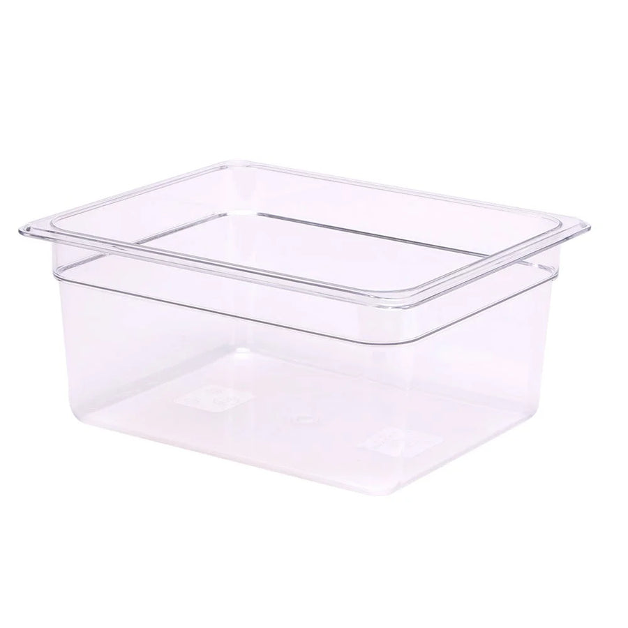 Restaurantware Met Lux Half-Size 8.7Qt Clear Plastic Rectangular Food Storage Containers, 12.8X10.3X6In - Restaurant Equipment and Smallwares - Canadian Distribution