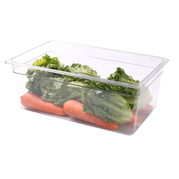 Restaurantware Met Lux Full-Size 27Qt Clear Plastic Rectangular Food Storage Containers, 20.9X12.8X8In - 10 Units/Case - Restaurant Equipment and Smallwares - Canadian Distribution - Ships Free Within Canada on Orders Above CAD $199