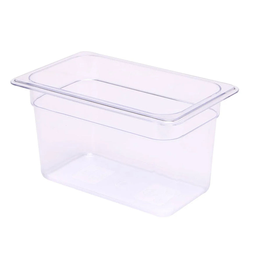 Restaurantware Met Lux Third-Size 7.3Qt Clear Plastic Rectangular Food Storage Containers, 12.8X6.9X6In - Restaurant Equipment and Smallwares - Canadian Distribution