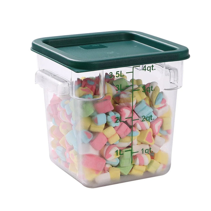 Restaurantware Met Lux Green Plastic Square Lids, For 2 & 4 Quart Met Lux Food Containers - Restaurant Equipment and Smallwares - Canadian Distribution - Ships Free Within Canada on Orders Above CAD $199