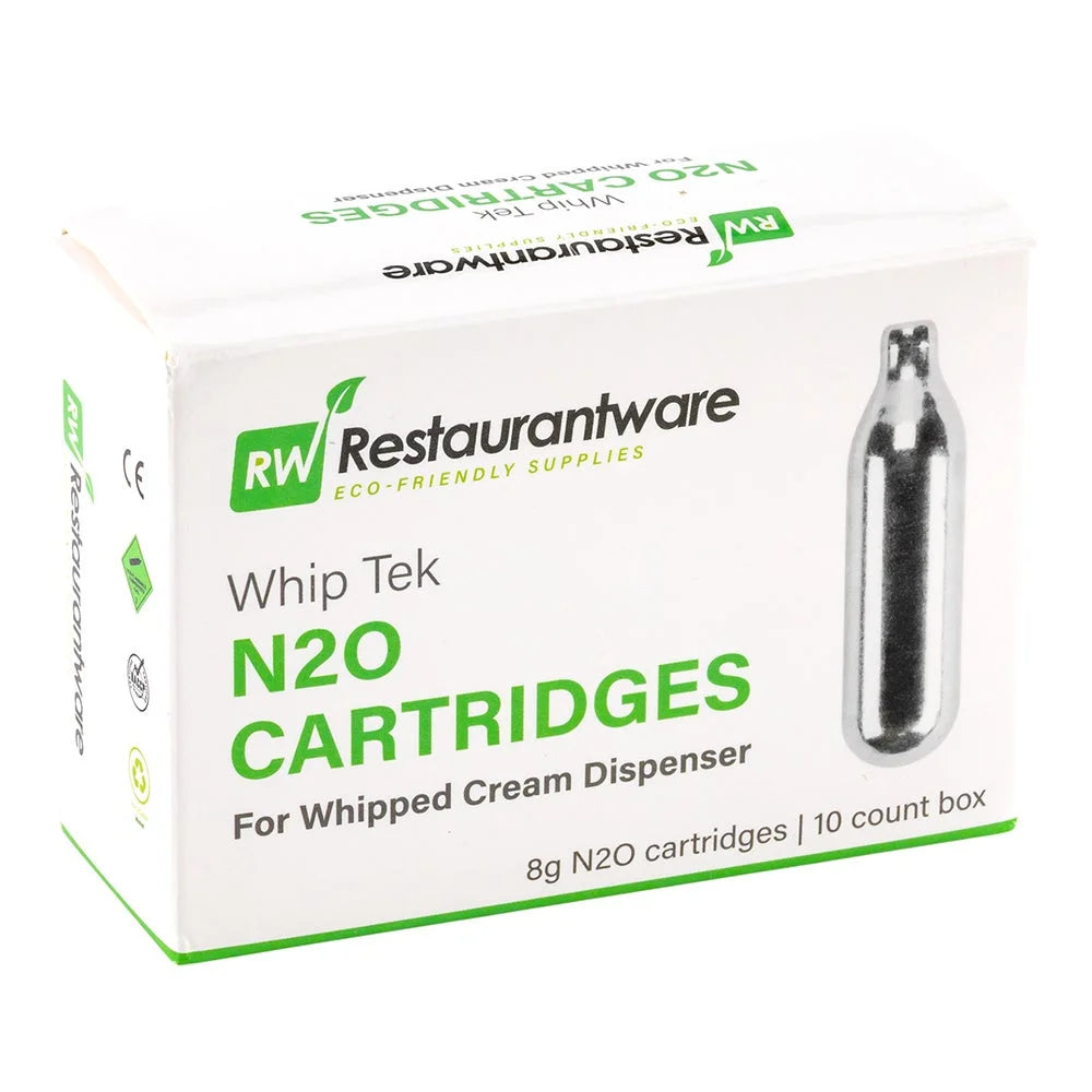 Restaurantware Whip Tek 8 Gram N2O Gas Charger Cartridges, For Whipped Cream Dispenser - Restaurant Equipment and Smallwares - Canadian Distribution - Ships Free Within Canada on Orders Above CAD $199