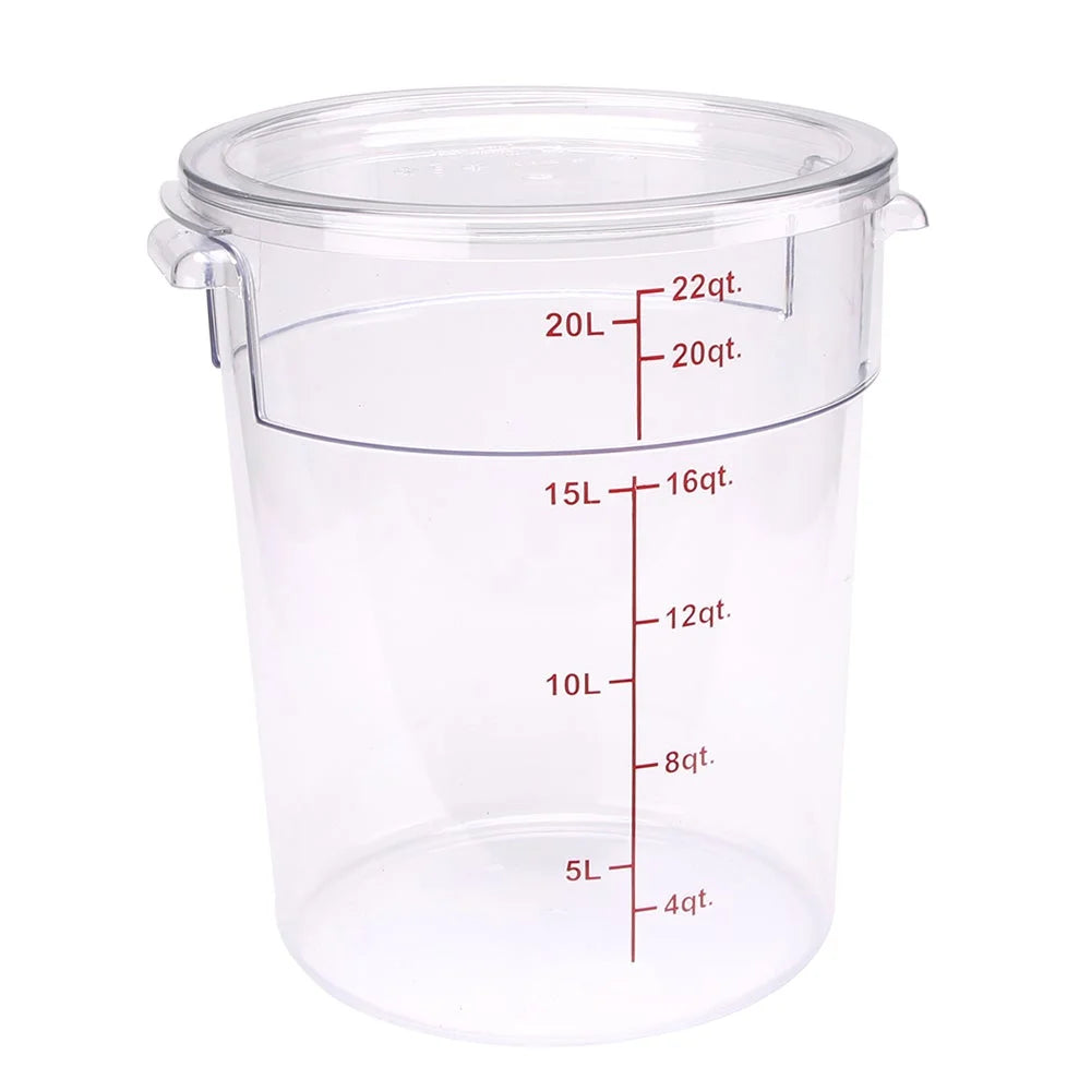 Restaurantware Met Lux Clear Plastic Round Lids, For 12/18/22 Quart Met Lux Food Containers - Restaurant Equipment and Smallwares - Canadian Distribution