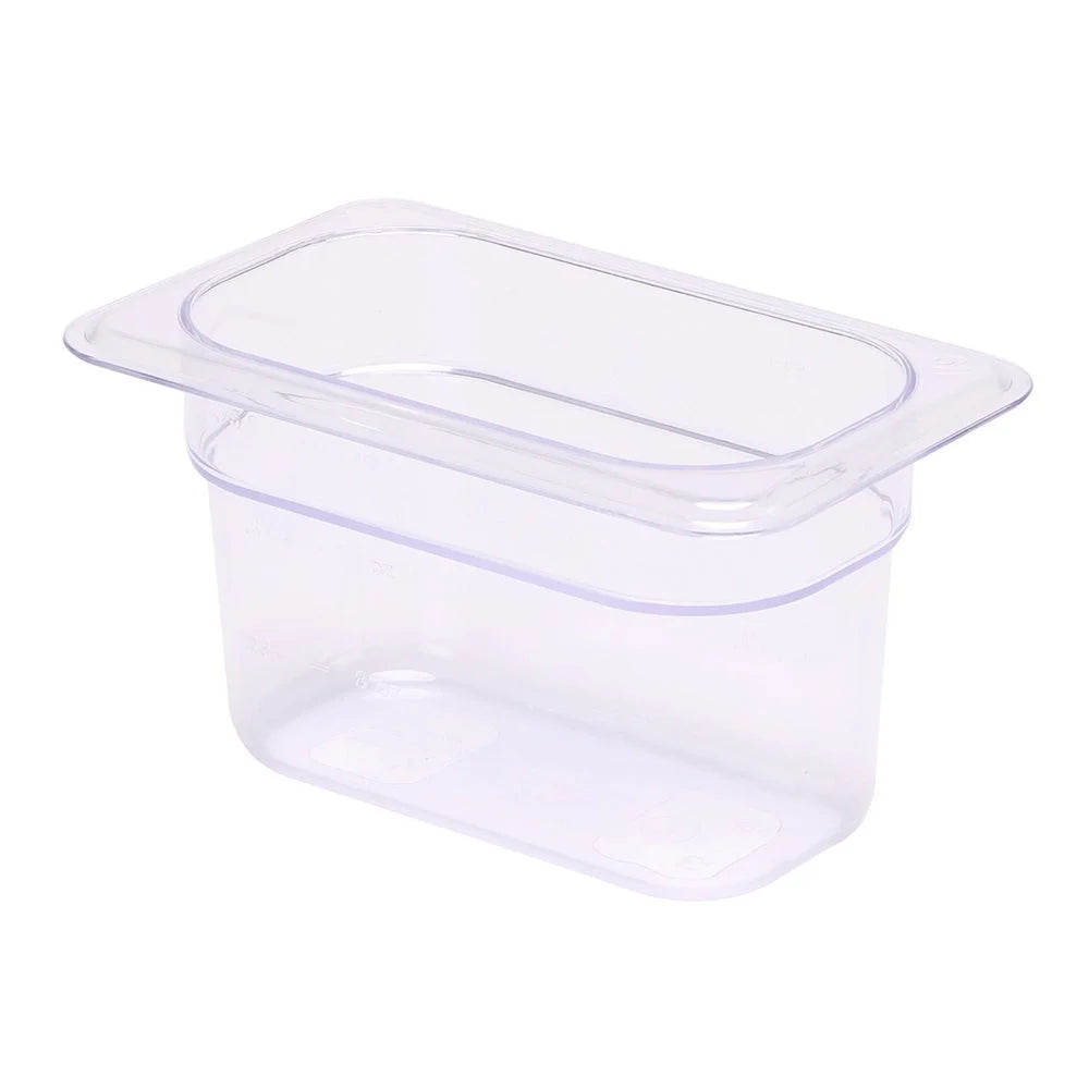 Restaurantware Met Lux Third-Size 5.6Qt Clear Plastic Rectangular Food Storage Containers, 12.8X6.9X6In - Restaurant Equipment and Smallwares - Canadian Distribution