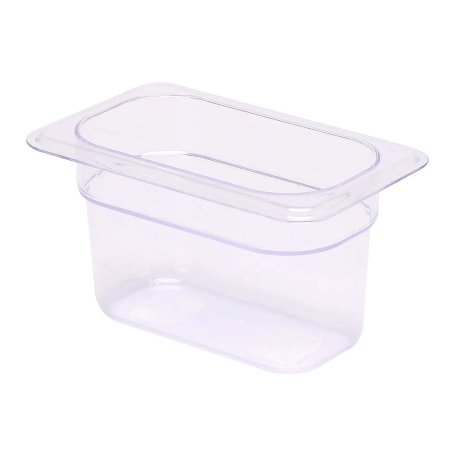 Restaurantware Met Lux Third-Size 5.6Qt Clear Plastic Rectangular Food Storage Containers, 12.8X6.9X6In - Restaurant Equipment and Smallwares - Canadian Distribution