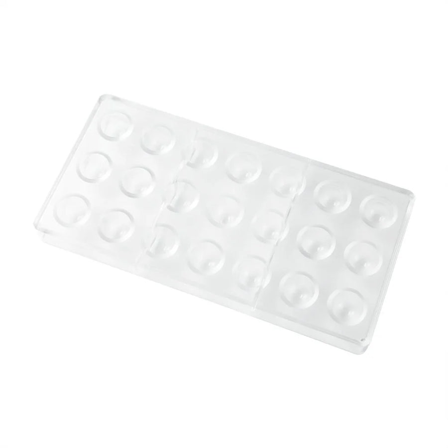 Restaurantware Pastry Tek 21-Compartment Clear Half-Sphere Candy & Chocolate Molds, Polycarbonate - Restaurant Equipment and Smallwares - Canadian Distribution