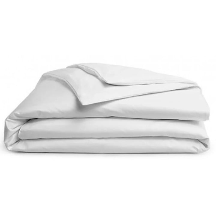 Merit Collection T250 Premium Plain White Luxury Percale Twin Duvet Cover, With Flap, 66x88 Inch - Restaurant Equipment and Smallwares - Canadian Distribution