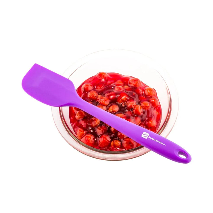 Restaurantware Purple Flat Silicone Spatula, 10.5 X 2.25 X 0.75 - Restaurant Equipment and Smallwares - Canadian Distribution - Ships Free Within Canada on Orders Above CAD $199