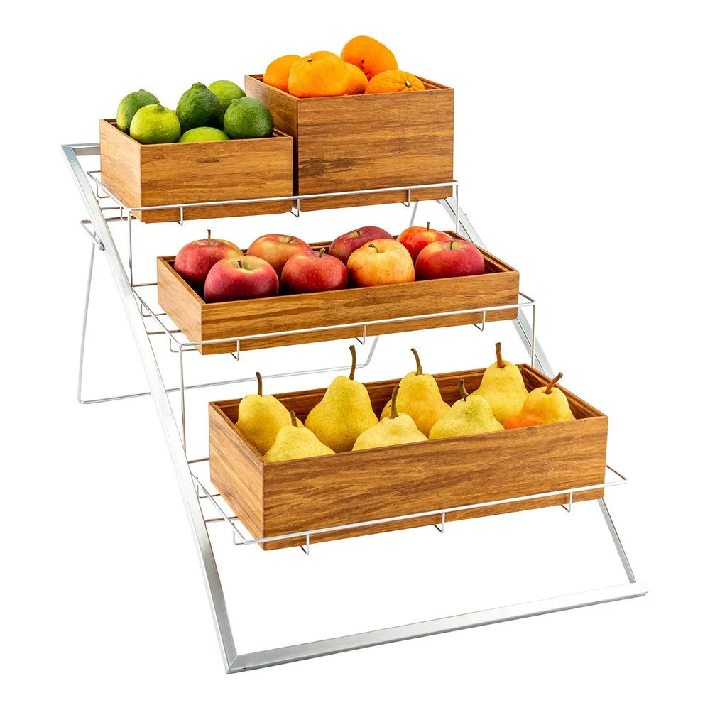 Restaurantware Eco Display 3-Tier Iron Condiment Rack, 25.25 X 10.5 X 13.25 Inch, Frame - 1 Unit/Case - Restaurant Equipment and Smallwares - Canadian Distribution - Ships Free Within Canada on Orders Above CAD $199