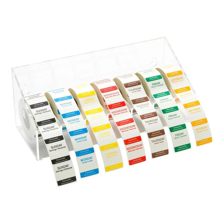 Restaurantware Rw Smart 7-Slot Clear Label Dispenser, 14.5 X 3.5 X 3.5 Inch - Restaurant Equipment and Smallwares - Canadian Distribution - Ships Free Within Canada on Orders Above CAD $199