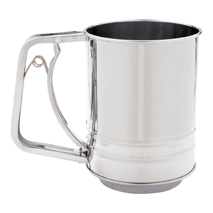 Restaurantware Pastry Tek 2.5 Cup Stainless Steel Flour Sifter, With Trigger Action Handle - Restaurant Equipment and Smallwares - Canadian Distribution