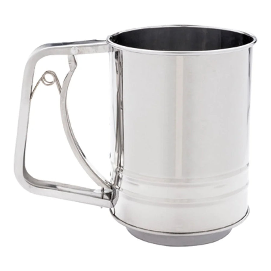 Restaurantware Pastry Tek 2.5 Cup Stainless Steel Flour Sifter, With Trigger Action Handle - Restaurant Equipment and Smallwares - Canadian Distribution