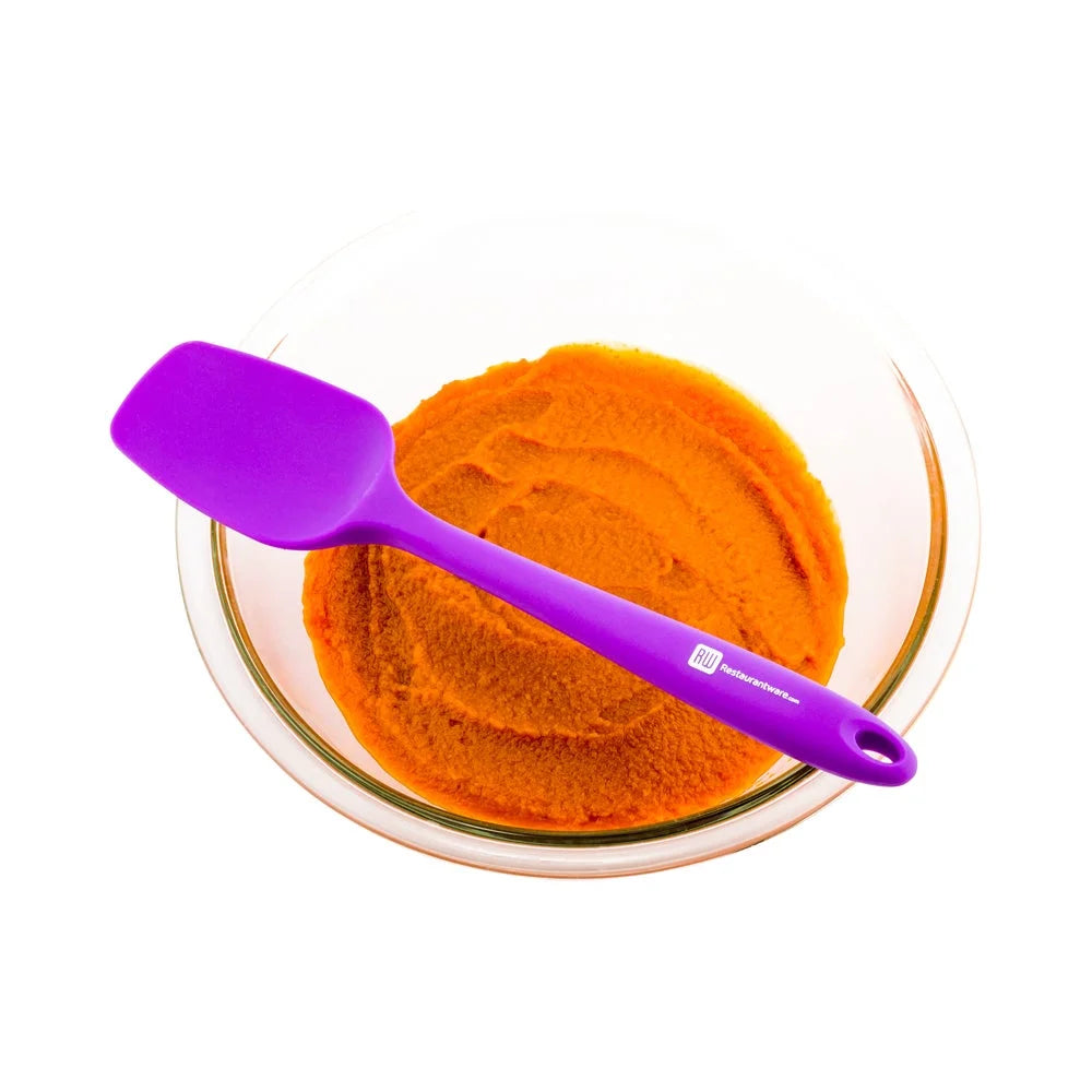 Restaurantware Purple Spoon-Shaped Silicone Spatula, 10.5 X 2.25 X 0.75 - Restaurant Equipment and Smallwares - Canadian Distribution - Ships Free Within Canada on Orders Above CAD $199