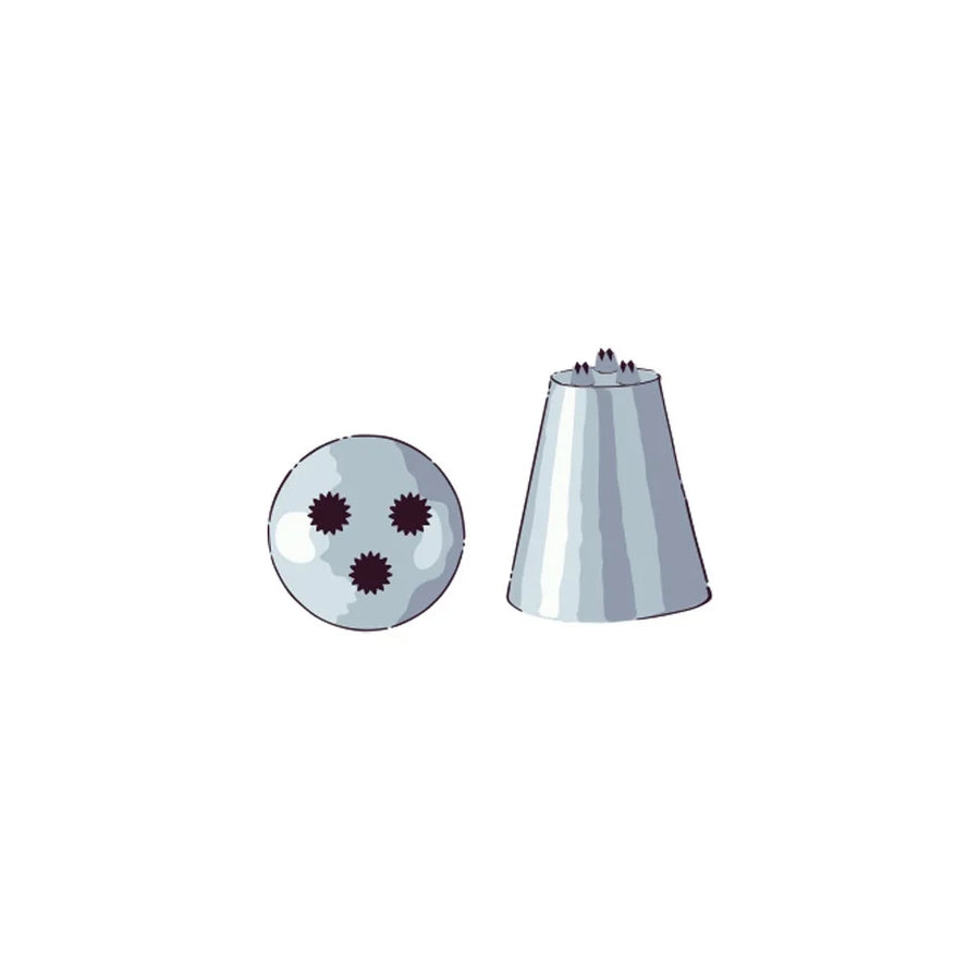 Restaurantware Pastry Tek Stainless Steel Triple Star #2010 Piping Tip, 1X1X1In - Restaurant Equipment and Smallwares - Canadian Distribution