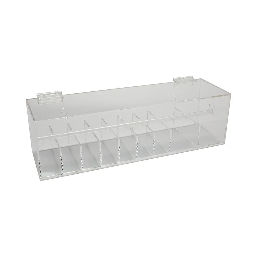 Restaurantware Rw Smart 9-Slot Clear Label Dispenser, With Lid, 15 X 3.25 X 3.5 Inch - Restaurant Equipment and Smallwares - Canadian Distribution