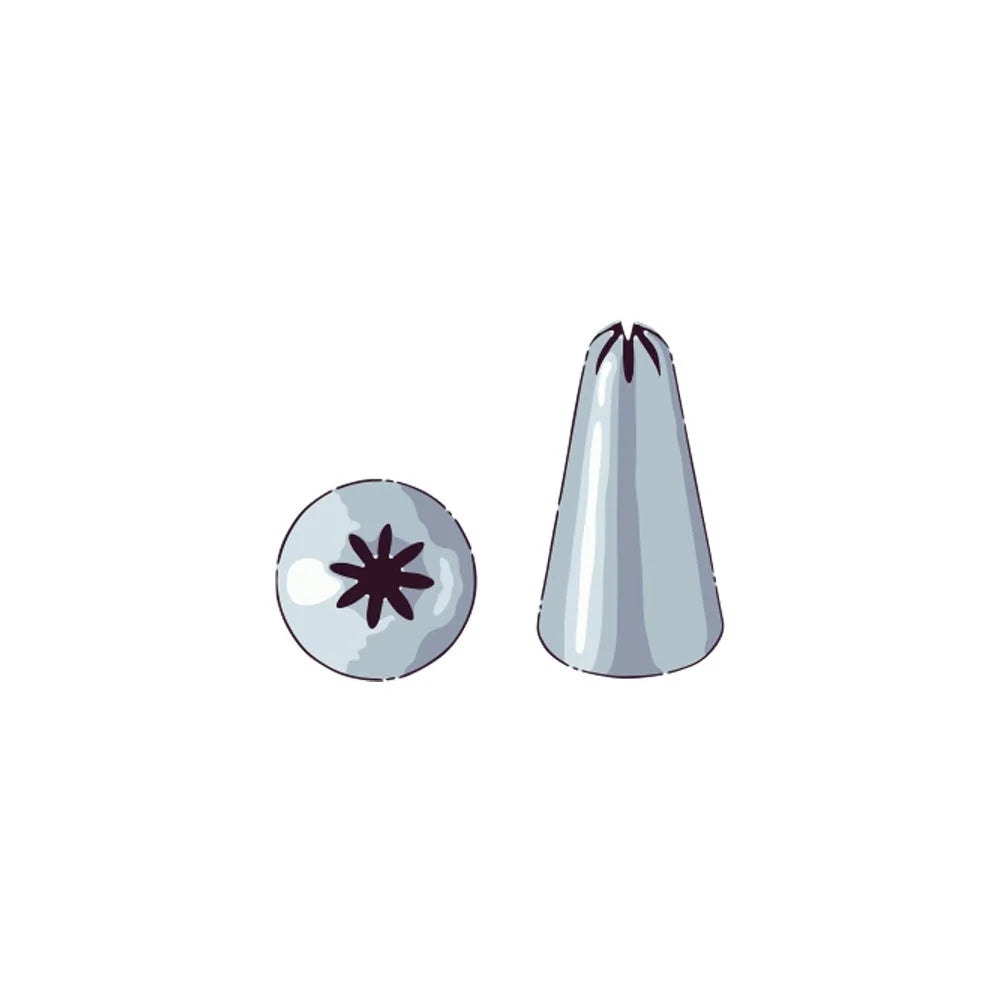 Restaurantware Pastry Tek Stainless Steel Closed Star #133 Piping Tip, 0.75X0.75X1.25In - Restaurant Equipment and Smallwares - Canadian Distribution