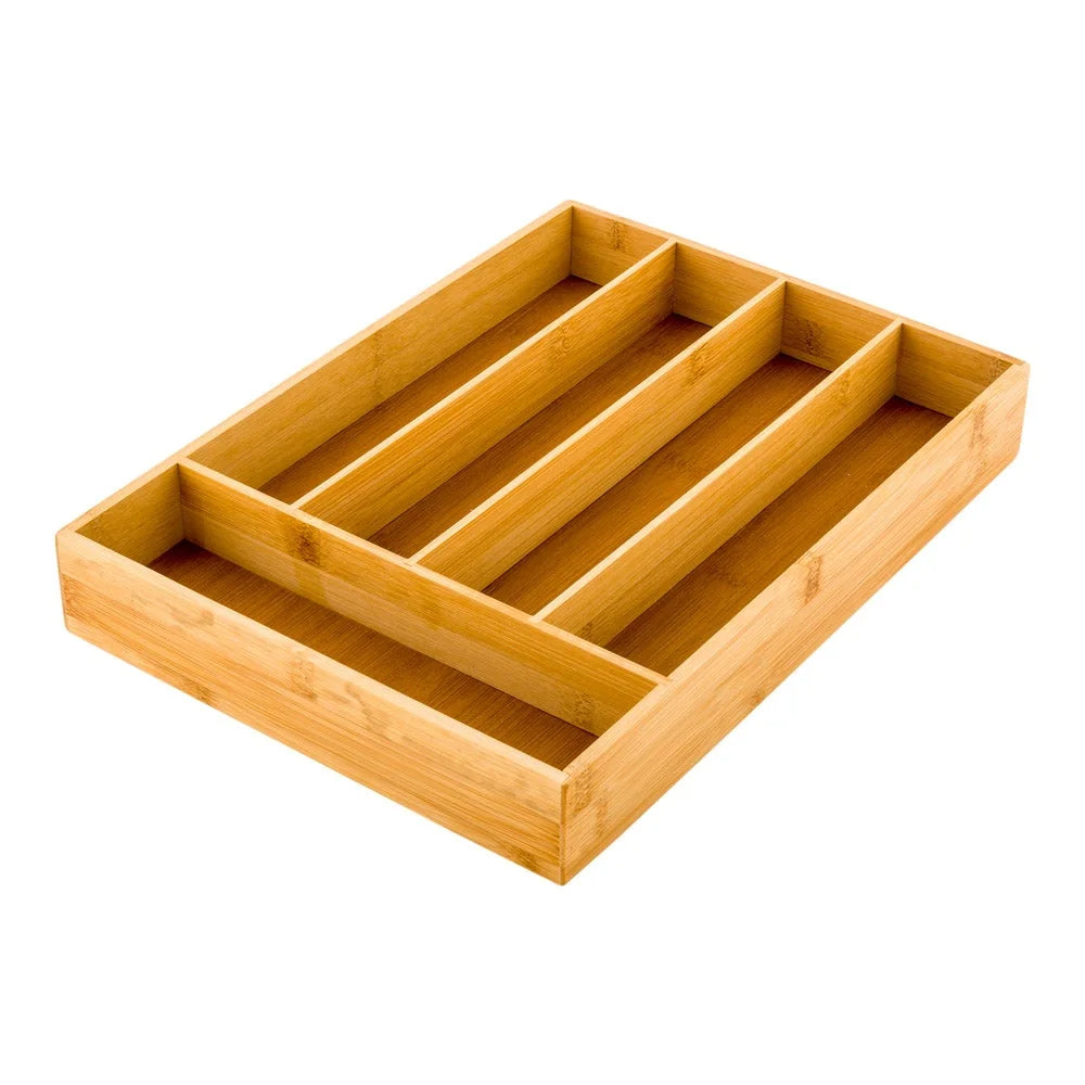 Restaurantware 5-Compartment Natural Bamboo Drawer Organizer, 13.75X10X2In - Restaurant Equipment and Smallwares - Canadian Distribution