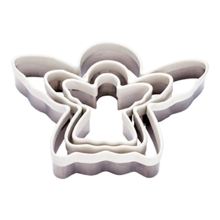 Restaurantware Pastry Tek 3-Piece Metal Angel Cookie Cutter Set, With Comfort Grip - Restaurant Equipment and Smallwares - Canadian Distribution