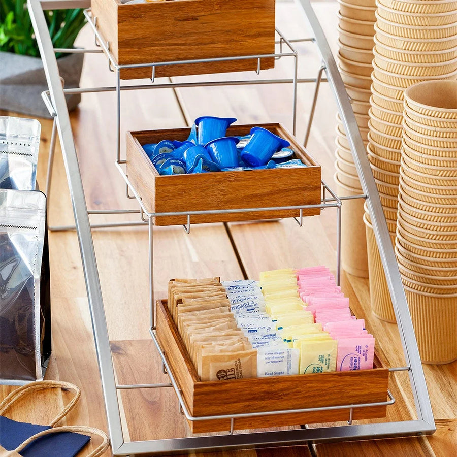 Restaurantware Eco Display 3-Tier Iron Condiment Rack, 21X15.25X12.25In, Frame - Restaurant Equipment and Smallwares - Canadian Distribution