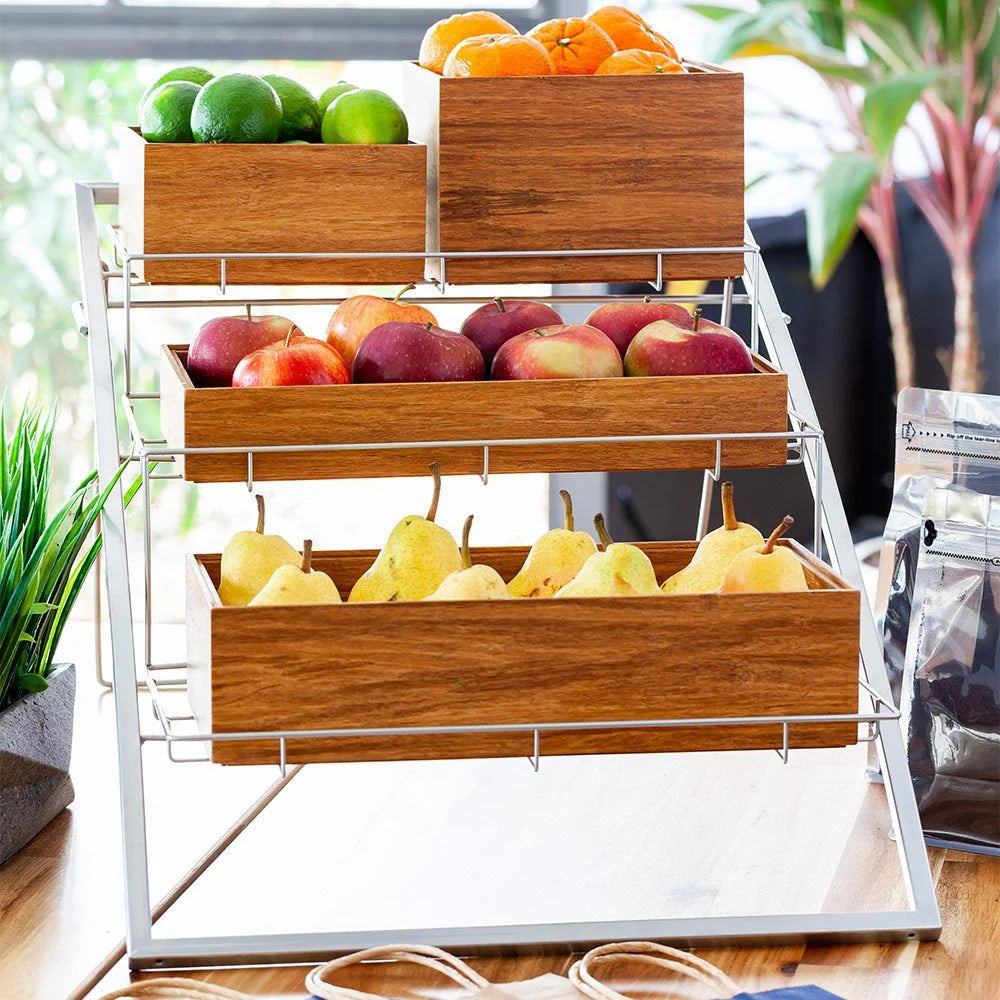 Restaurantware Eco Display 3-Tier Iron Condiment Rack, 25.25 X 10.5 X 13.25 Inch, Frame - 1 Unit/Case - Restaurant Equipment and Smallwares - Canadian Distribution - Ships Free Within Canada on Orders Above CAD $199