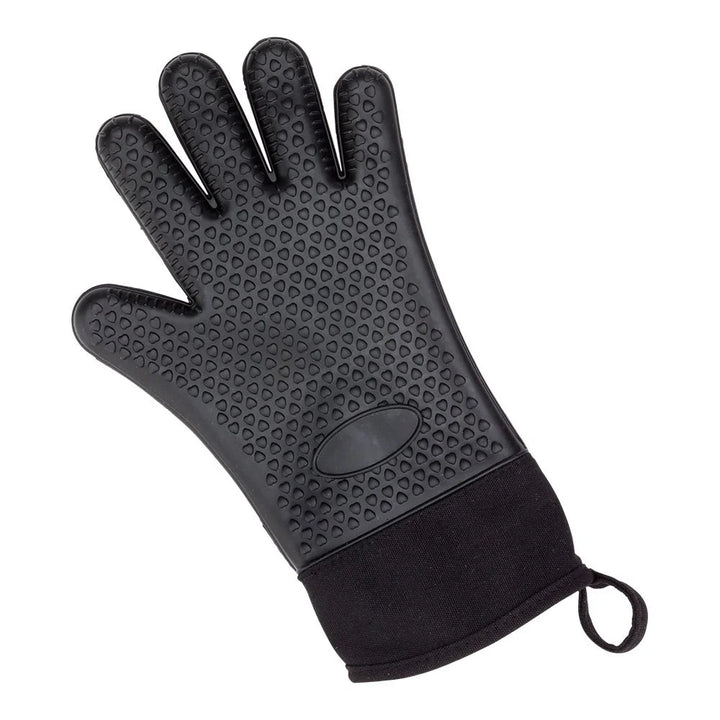Restaurantware 13 Inch Black Silicone Oven Mitt, With Cotton Lining, Heat-Resistant - Restaurant Equipment and Smallwares - Canadian Distribution