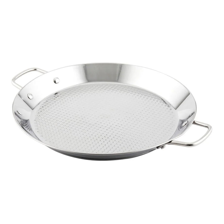 Restaurantware Met Lux Stainless Steel Paella Pan, 17X13.5X1.25In, Induction Ready, With Handles - Restaurant Equipment and Smallwares - Canadian Distribution