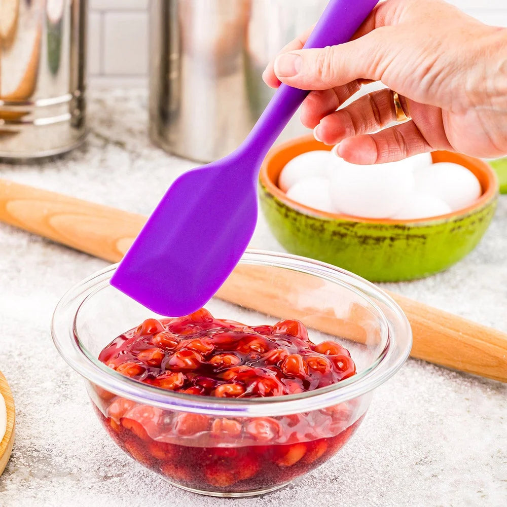 Restaurantware Purple Flat Silicone Spatula, 10.5 X 2.25 X 0.75 - Restaurant Equipment and Smallwares - Canadian Distribution - Ships Free Within Canada on Orders Above CAD $199