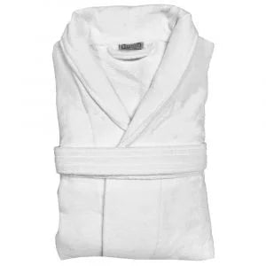 Merit Collection White Waffle Weave Bathrobe, Medium, Kimono Style, 200Gsm - Restaurant Equipment and Smallwares - Canadian Distribution