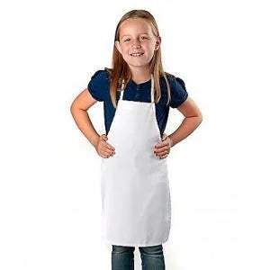 Premium Uniforms No Pocket White Kid Aprons, Spun Poly - Restaurant Equipment and Smallwares - Canadian Distribution