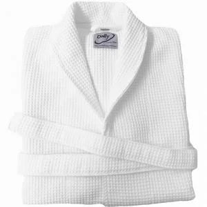 Merit Collection White Premium Waffle Weave Bathrobe, 4X-Large, Shawl Collar, 300Gsm - Restaurant Equipment and Smallwares - Canadian Distribution