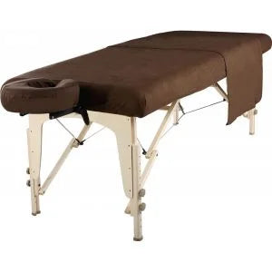 Merit Collection Microfiber Plush Brown Spa Sheet Set, With Flat/Fitted/Face Rest Cover - Restaurant Equipment and Smallwares - Canadian Distribution