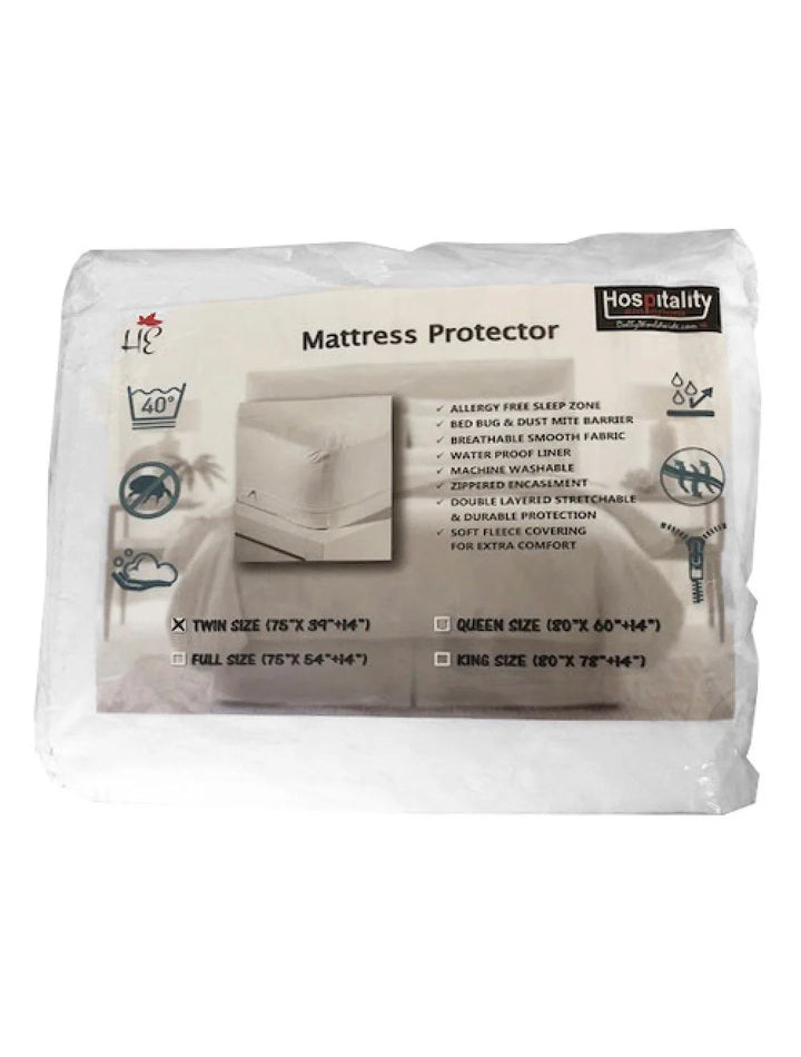 Dolly White Double Layer King Mattress Protector, 78x80x15 Inch, Waterproof, Bed Bug Encasement - Restaurant Equipment and Smallwares - Canadian Distribution