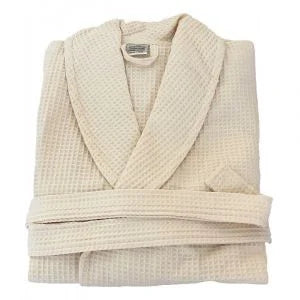 Dolly White Premium Waffle Weave Bathrobe, 2X-Large, Shawl Collar, 300Gsm - Restaurant Equipment and Smallwares - Canadian Distribution