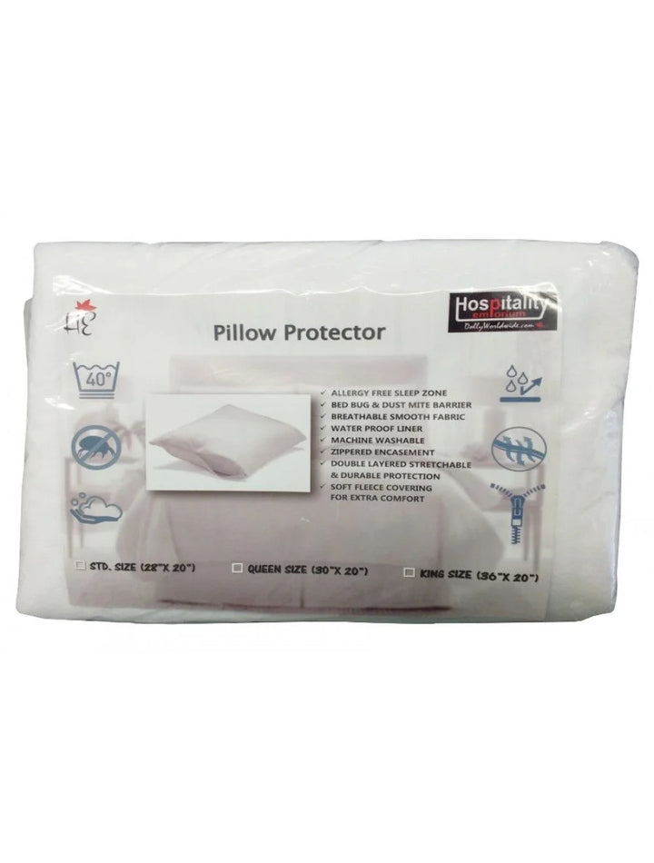 Comfort Ezz White Queen Pillow Protectors, Siliconized Water, Bed Bug Proof - Restaurant Equipment and Smallwares - Canadian Distribution