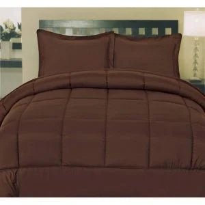 Adonis Microfiber Brown Queen Comforter, 90x90 Inch - Restaurant Equipment and Smallwares - Canadian Distribution