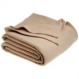 Adonis Tan Queen Fleece Blanket, 90x90 Inch, 100 Percent Poly Plush - Restaurant Equipment and Smallwares - Canadian Distribution