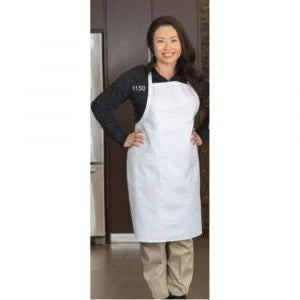 Premium Uniforms Premium Designer 2 Pocket Full Length Gangster Black Bib Aprons, With White Stripe - Restaurant Equipment and Smallwares - Canadian Distribution