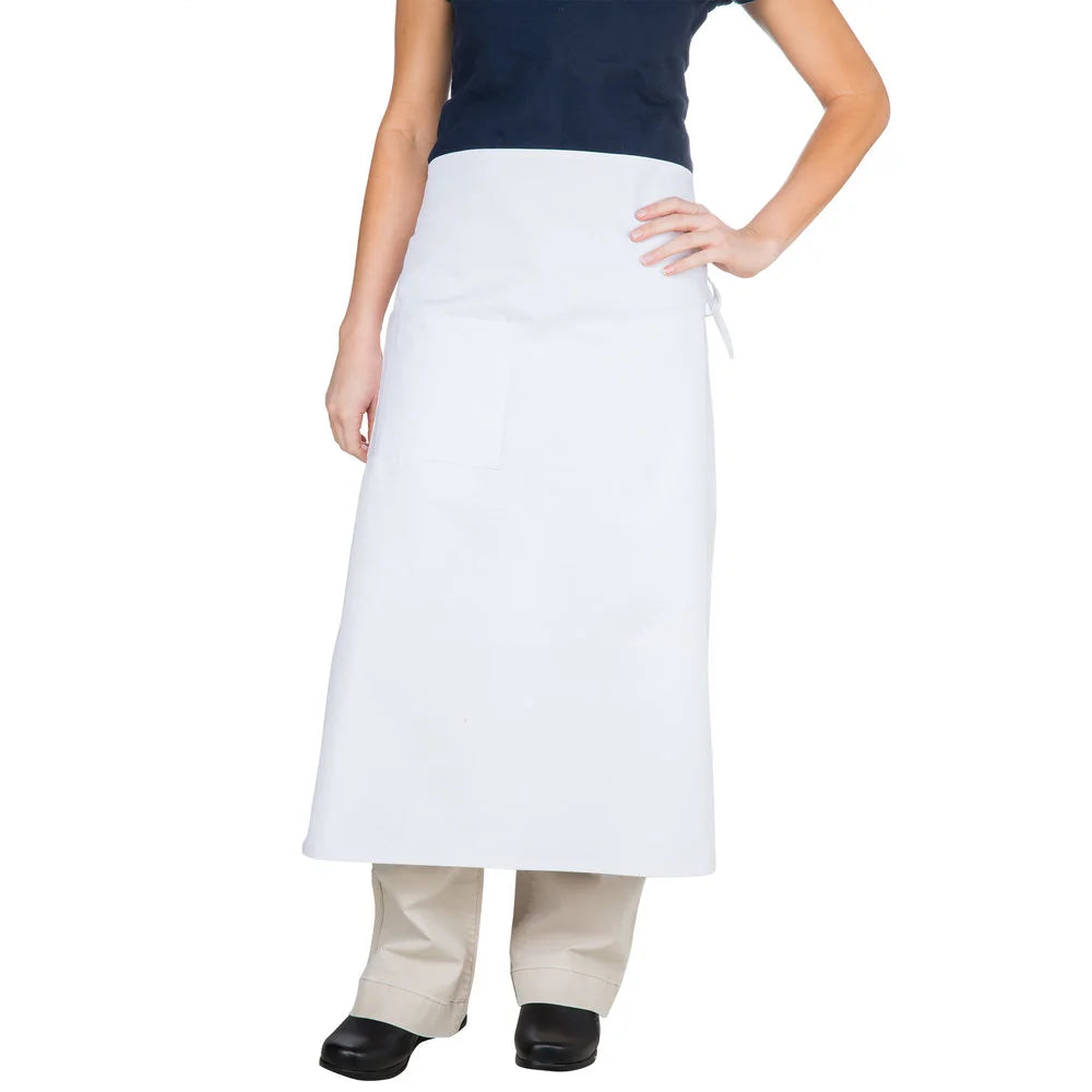 Gold + Cross No Pocket White Bistro Aprons, Standard - Restaurant Equipment and Smallwares - Canadian Distribution