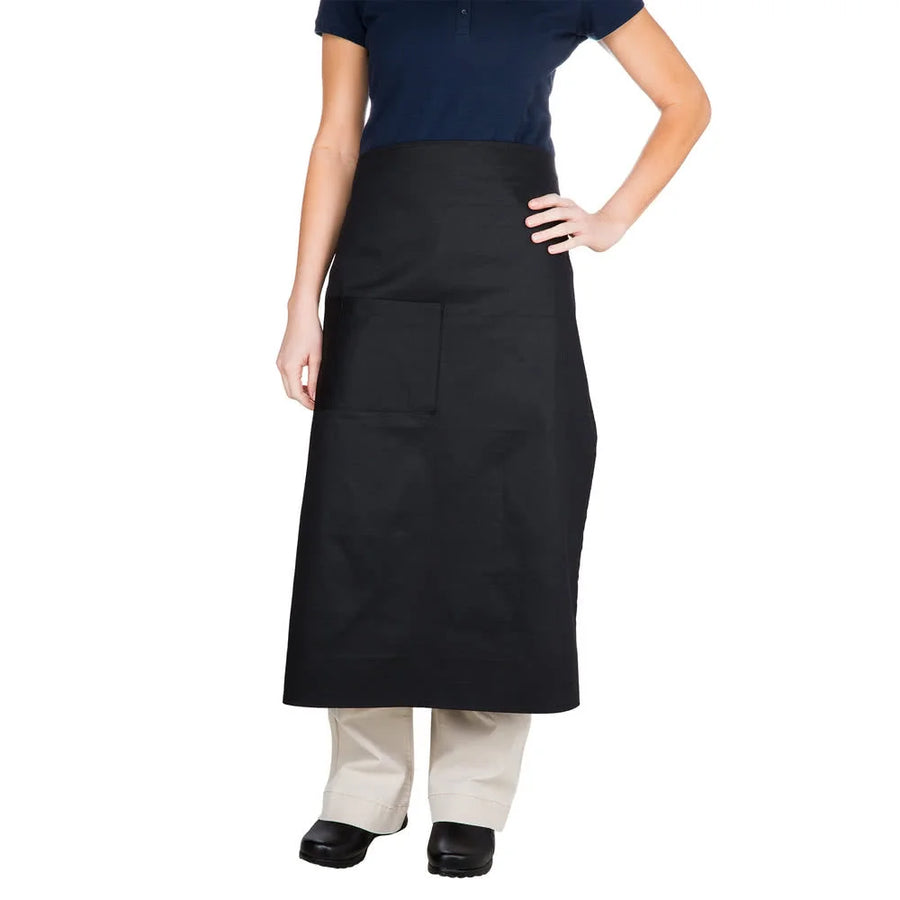 Gold + Cross No Pocket Black Bistro Aprons, Standard - Restaurant Equipment and Smallwares - Canadian Distribution