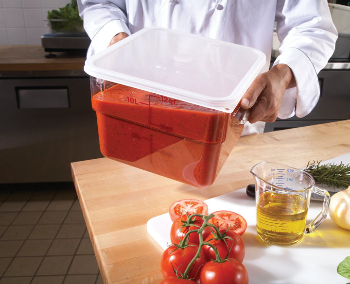 Cambro 12Qt Square Clear Camwear Food Storage Container - Restaurant Equipment and Smallwares - Canadian Distribution - Ships Free Within Canada on Orders Above CAD $199