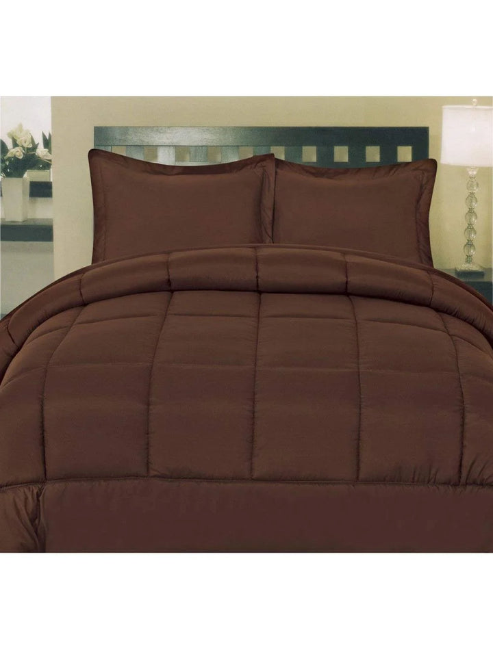 Adonis Queen 2-Tone Brown Microfiber Comforters, Synthetic, 90 X 90In - Restaurant Equipment and Smallwares - Canadian Distribution