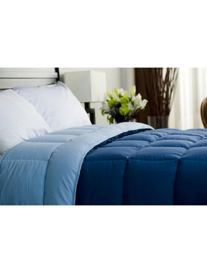 Adonis Twin 2-Tone Blue Microfiber Comforters, Synthetic, 72 X 90In - Restaurant Equipment and Smallwares - Canadian Distribution