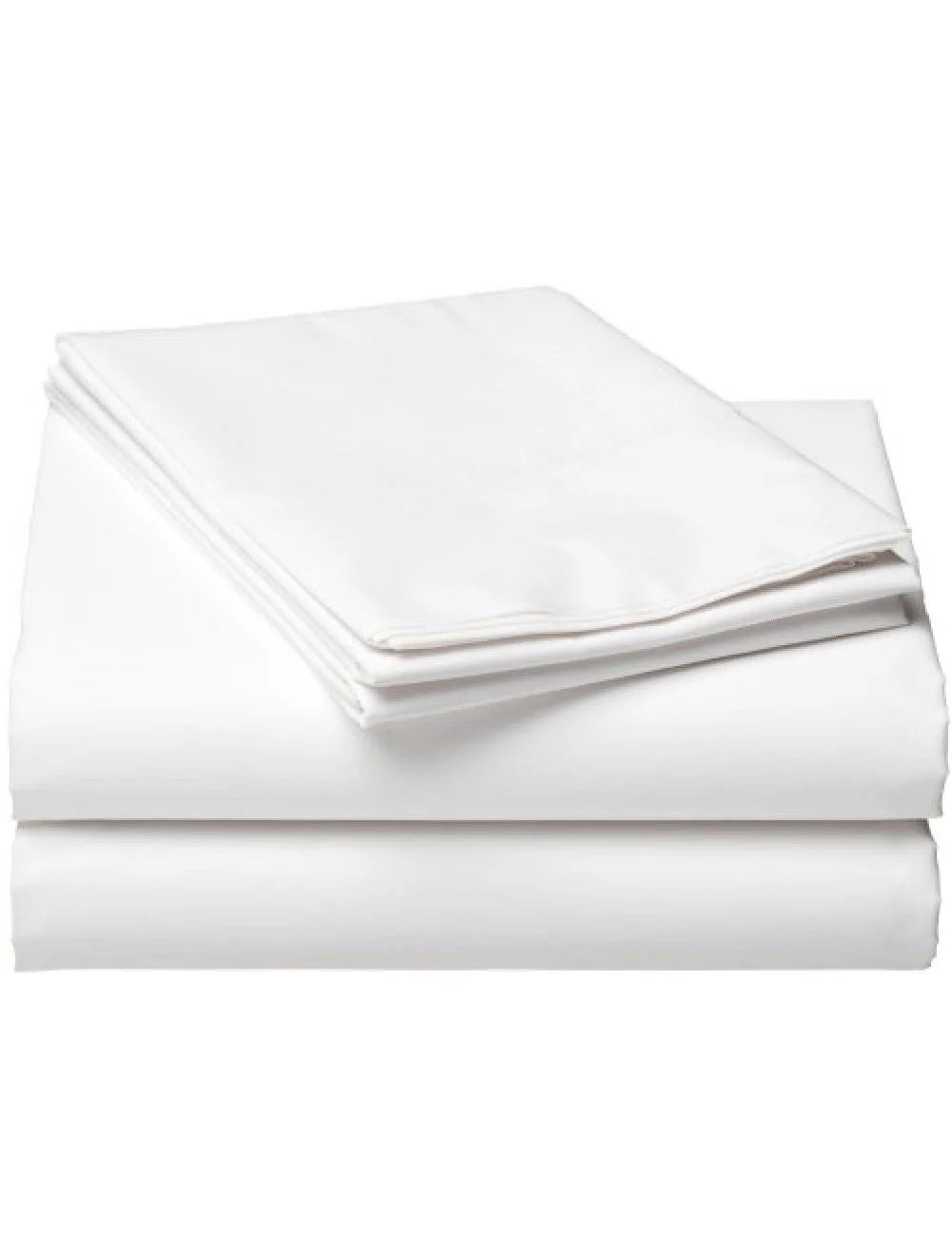 Merit Collection T260 Percale White Queen Fitted Bed Sheets, Cotton/Polyester Blend, 60 X 80 X 12In, With 1Cm Stripe - Restaurant Equipment and Smallwares - Canadian Distribution