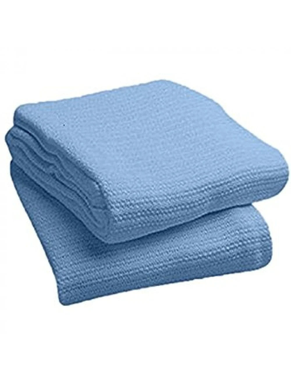 Gold + Cross Twin Blue Cotton Crochet Thermal String Blankets, 66 X 90In - Restaurant Equipment and Smallwares - Canadian Distribution