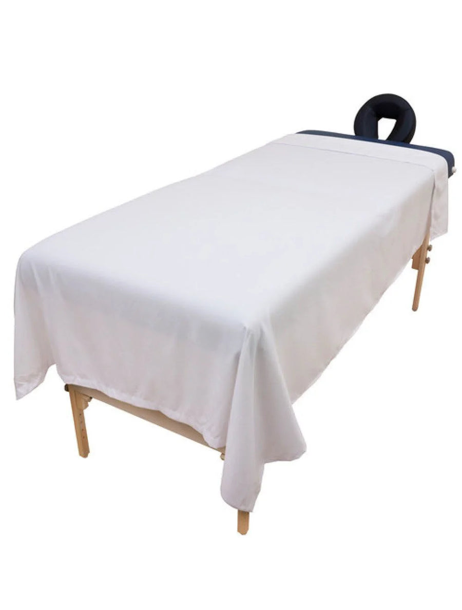 Merit Collection T200 White Premium Massage Sheets, Cotton/Polyester Blend, 50 X 90In - Restaurant Equipment and Smallwares - Canadian Distribution