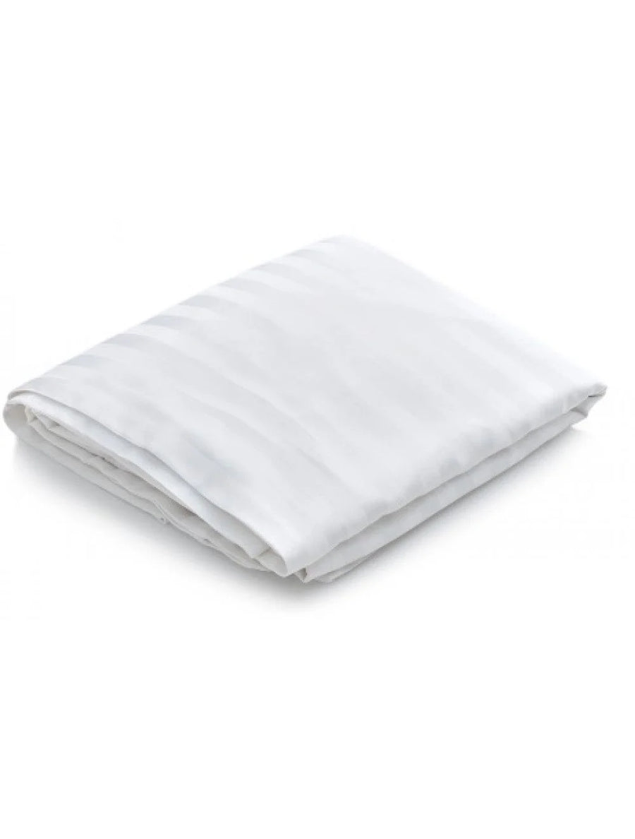 Merit Collection T260 Percale White King Duvet Covers, Cotton/Polyester Blend, 82 X 102In, With Flap, 1Cm Stripe - Restaurant Equipment and Smallwares - Canadian Distribution