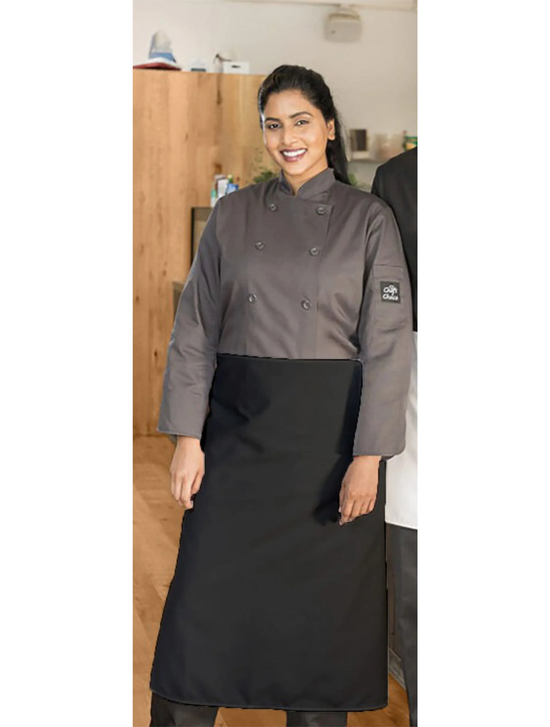 Premium Uniforms No Pocket Black Twill Square Aprons, Premium, 36 X 33In, Spun Polyester - Restaurant Equipment and Smallwares - Canadian Distribution